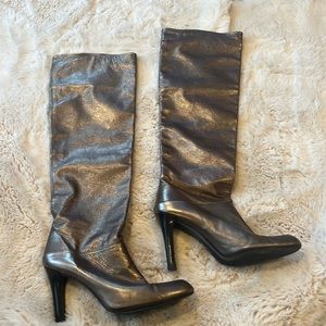 Made in Spain leather pewter boots